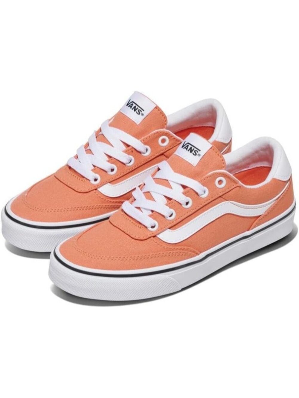 Vans Women's Coral Rust Brooklyn Ls Shoe | Low-top Sneakers Everyday Wear - Picture 2 of 6